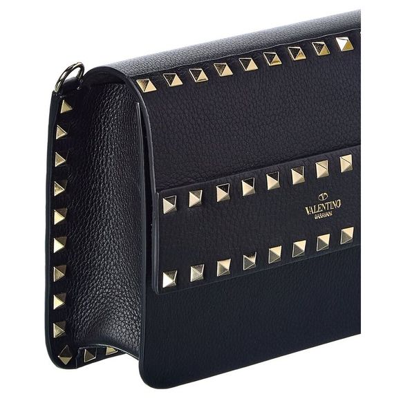 Valentino Rockstud Small Grainy Leather Crossbody, Black - Picture 3 of 5